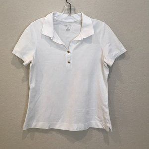 Talbots White Polo Top